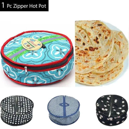 Silicone Zipper Roti Cover – Food Warmer & Hot Pot Cover