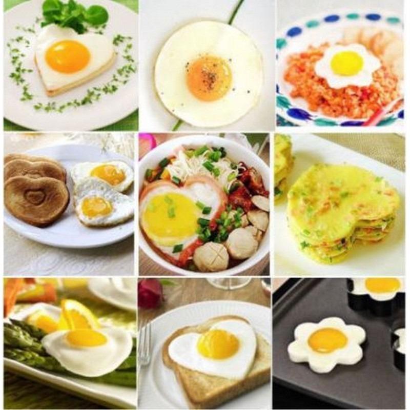 Stainless Steel Egg Mold Set with 4 shapes