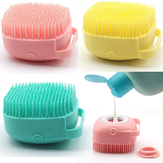 Silicone Baby Bath Brush with Soap Dispenser – Soft Body Scrubber