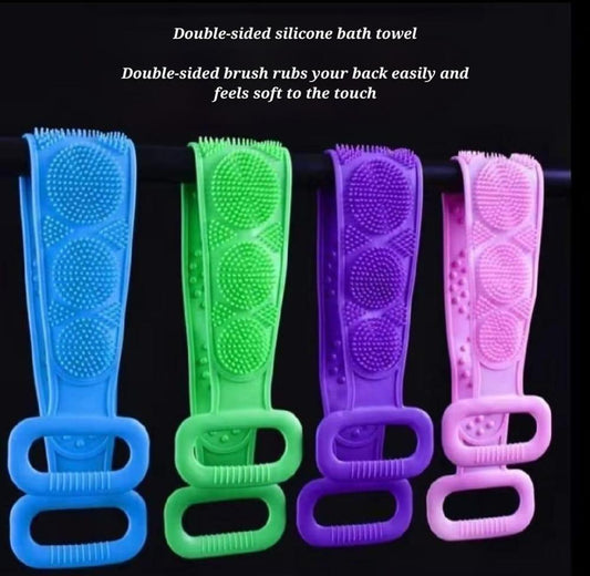 Silicone Exfoliating Back Scrubber Belt – Double-Sided Bath Brush